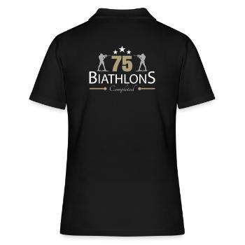 75. Biathlon - Frauen Polo Shirt - Schwarz - Hinten - Ailine (174cm)