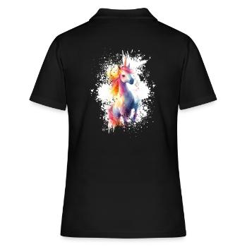 Licorne créatures mythiques - Polo Femme - noir - Dos - Ailine (174cm)