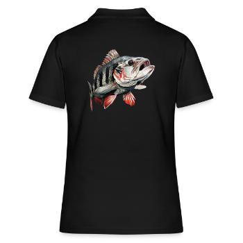 Barsch - Frauen Polo Shirt - Schwarz - Hinten - Ailine (174cm)
