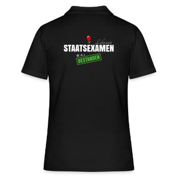 Staatsexamen Lehramt - Frauen Polo Shirt - Schwarz - Hinten - Ailine (174cm)
