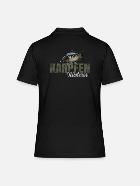 Karpfen Flüsterer - Frauen Polo Shirt - Schwarz