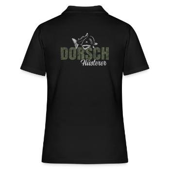 Dorsch Flüsterer - Frauen Polo Shirt - Schwarz - Hinten - Ailine (174cm)