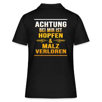 Beer Beer Ologist Toast Beer Garden Morning Pint - Polo Femme - noir - Dos - Ailine (174cm)