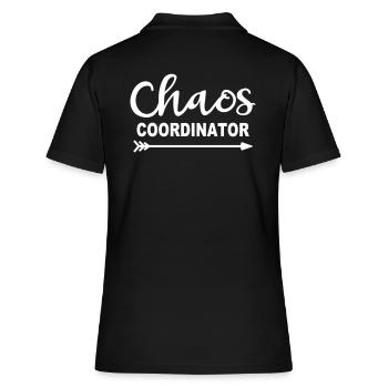 Chaos coordinator genius masters chaos mom dad - Women's Polo Shirt - black - Back - Ailine (174cm)