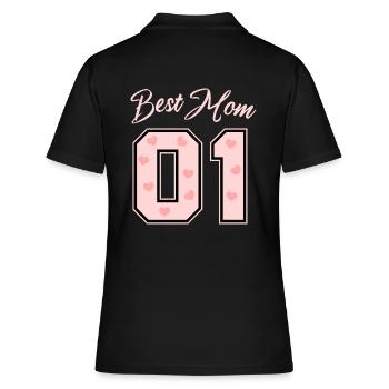 Best Mom 01 - Mother's Day - Gift - Women's Polo Shirt - black - Back - Ailine (174cm)
