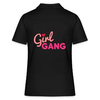 Girl Gang (cœur comme i-dot) - Polo Femme - noir - Dos - Ailine (174cm)
