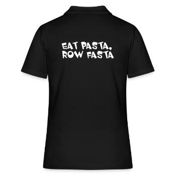 Rudern Eat Pasta Row Fasta - Frauen Polo Shirt - Schwarz - Hinten - Ailine (174cm)