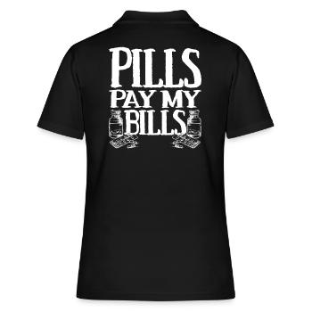 pilules payer mes factures pilules pharmacien dire - Polo Femme - noir - Dos - Ailine (174cm)