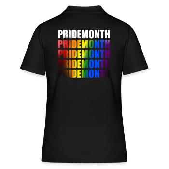 Gay Pride Monat - Frauen Polo Shirt - Schwarz - Hinten - Ailine (174cm)