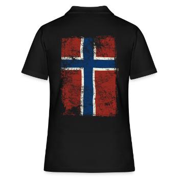 Norvège Flag Pride Patrie Patrie Cadeau - Polo Femme - noir - Dos - Ailine (174cm)