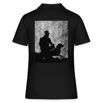 Meilleurs amis Homme avec chien - Polo Femme - noir - Dos - Ailine (174cm)