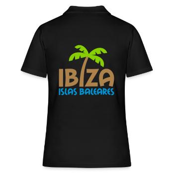 Ibiza, Îles Baléares (palmier comme i) - Polo Femme - noir - Dos - Ailine (174cm)