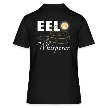 Aal Flüsterer - Angeln - Frauen Polo Shirt - Schwarz - Hinten - Ailine (174cm)