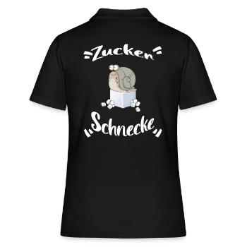 zuckerschnecke candy girl - Frauen Polo Shirt - Schwarz - Hinten - Ailine (174cm)