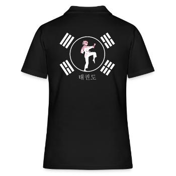 Taekwondo Arts Martiaux Tous Combat Sport de Contact TKD - Polo Femme - noir - Dos - Ailine (174cm)