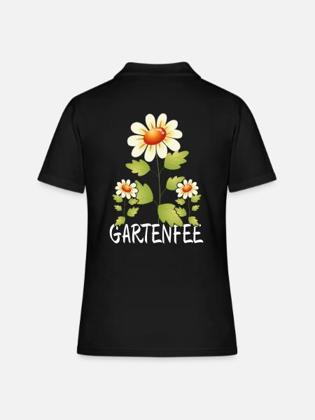 Gartenfee Garten Gärtnerin - Frauen Polo Shirt - Schwarz