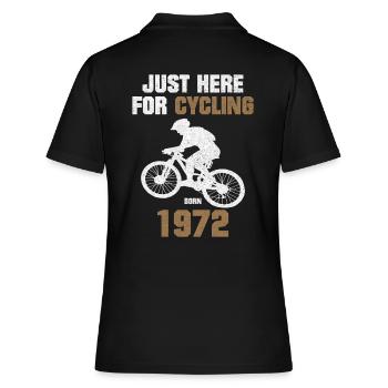 Cycliste 1972 Né Anniversaire Bicycle Sport - Polo Femme - noir - Dos - Ailine (174cm)