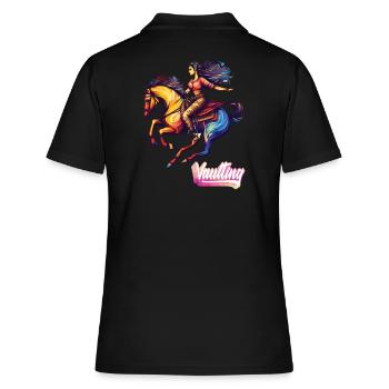 Voltige Saut Cheval Acrobatie Équitation - Polo Femme - noir - Dos - Ailine (174cm)