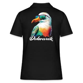 Dubrovnik Kroatien Urlaub coole Möwe Sonnenbrille - Frauen Polo Shirt - Schwarz - Hinten - Ailine (174cm)