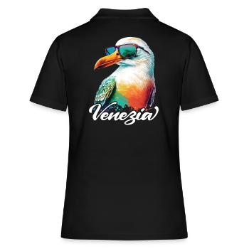 Venezia Italie Holiday mouette colorée avec lunettes de soleil - Polo Femme - noir - Dos - Ailine (174cm)