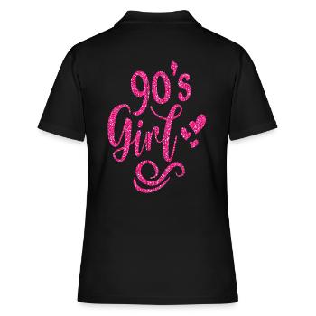 90's girl 90s party music 90s 90s - Polo Femme - noir - Dos - Ailine (174cm)