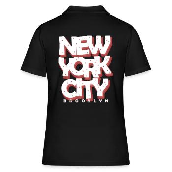 New York City Brooklyn Idée T shirt cadeau design - Polo Femme - noir - Dos - Ailine (174cm)