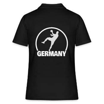 Handballeur Handball Player Allemagne Litter Allemagne - Polo Femme - noir - Dos - Ailine (174cm)