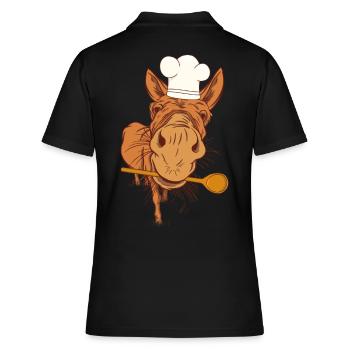 Restaurant Local Hôte Cuisinier Cuisinier Cuisiniers - Polo Femme - noir - Dos - Ailine (174cm)