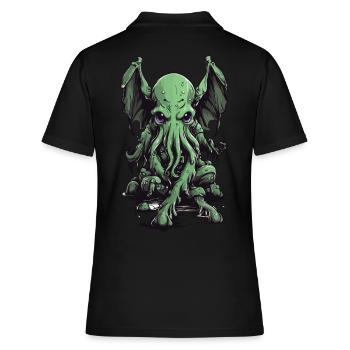 Monstre visqueux des tentacules d’Halloween Cthulhu - Polo Femme - noir - Dos - Ailine (174cm)