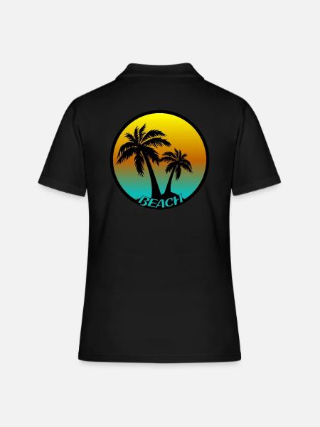 Beach Beach Beach - Women's Polo Shirt - black