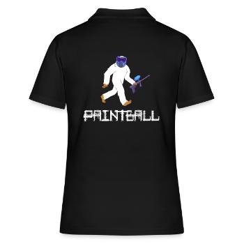 paintball gotcha paintballspieler - Frauen Polo Shirt - Schwarz - Hinten - Ailine (174cm)