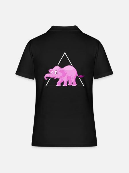 Éléphant pachyderme éléphant rose dans la boutique de porcelaine - Polo Femme - noir