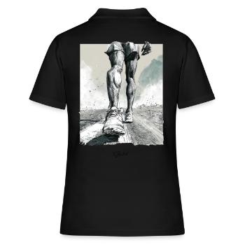 Schrittempo - Frauen Polo Shirt - Schwarz - Hinten - Ailine (174cm)