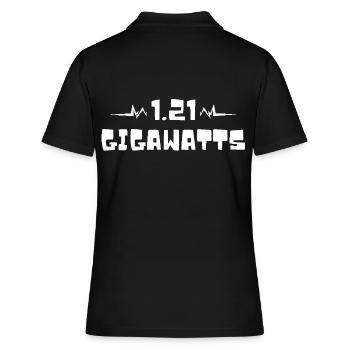 1,21 gigawatts. Retour vers le futur. Machine à remonter le temps - Polo Femme - noir - Dos - Ailine (174cm)
