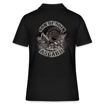 Fils d'Odin Asgard Thor Viking cadeau motard - Polo Femme - noir - Dos - Ailine (174cm)