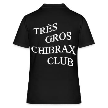 très gros chibrax club | cadeau pour beauf - Polo Femme - noir - Dos - Ailine (174cm)