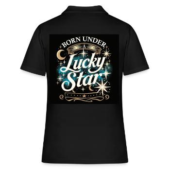 Lucky Star - Women's Polo Shirt - black - Back - Ailine (174cm)