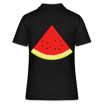 Melone Frucht Obst Sommer Erfrischung Speise Bio - Frauen Polo Shirt - Schwarz - Hinten - Ailine (174cm)