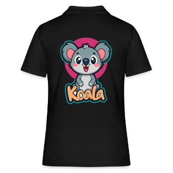 Koala-T Entspannte Eleganz für deinen Urlaubs look - Frauen Polo Shirt - Schwarz - Hinten - Ailine (174cm)