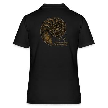 Nombre d’or de Fibonacci - Polo Femme - noir - Dos - Ailine (174cm)