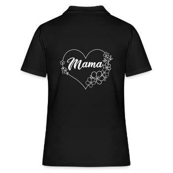 Mama Mutti Muttertag Geschenk - Frauen Polo Shirt - Schwarz - Hinten - Ailine (174cm)