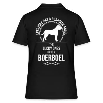 BOERBOEL Guardian Angel Wilsigns Hunde Hundespruch - Frauen Polo Shirt - Schwarz - Hinten - Ailine (174cm)