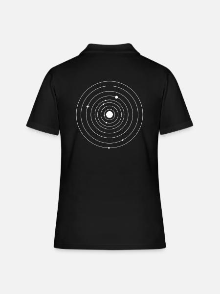 Système solaire - Polo Femme - noir