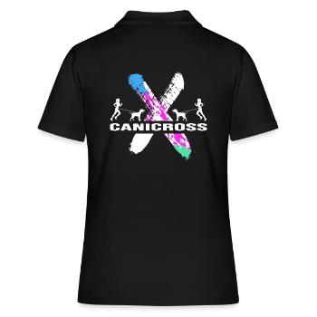 canicross dog sport dog training running with dog - Women's Polo Shirt - black - Back - Ailine (174cm)