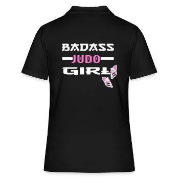 Judo Martial Arts-JUDO Judoka Judo Girl - Women's Polo Shirt - black - Back - Ailine (174cm)