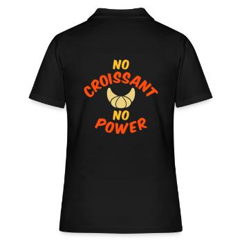 No croissant no power - Women's Polo Shirt - black - Back - Ailine (174cm)
