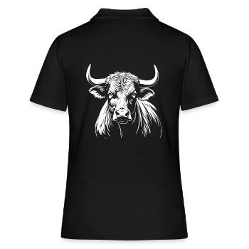 Taurus - proud, powerful, self-confident - Women's Polo Shirt - black - Back - Ailine (174cm)