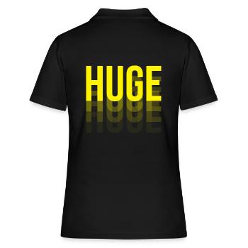 Huge Typo Design Gift - Women's Polo Shirt - black - Back - Ailine (174cm)