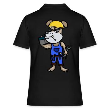 Handwerk Handwerker Baustelle Berufe Unternehmer - Frauen Polo Shirt - Schwarz - Hinten - Ailine (174cm)
