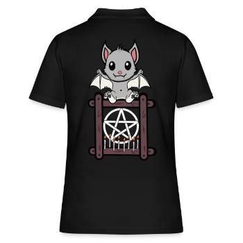 Halloween Bat Witching Hour Horreur - Polo Femme - noir - Dos - Ailine (174cm)